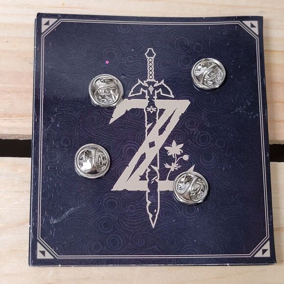 CultureFly Nintendo Legend Zelda Breath Of The Wild Champions 4 Enamel Pin Set - Picture 3 of 4